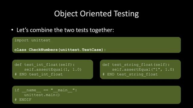 Python Object Oriented Testing Unit Testing Pptx - Premium Nature Design Gallery - HD