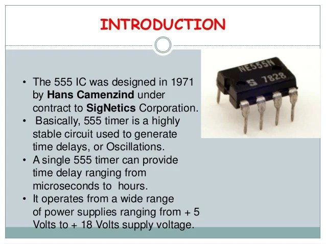 555 Timer Integrated Circuit And Its Applications
