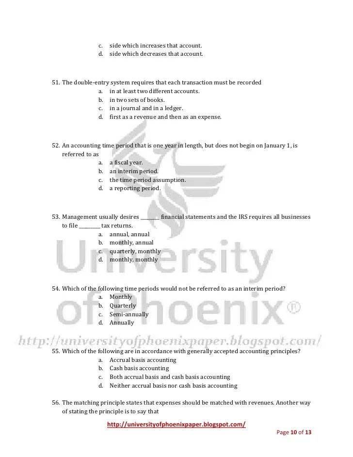 Acc 280 final exam 1) the accounting process is correctly ...