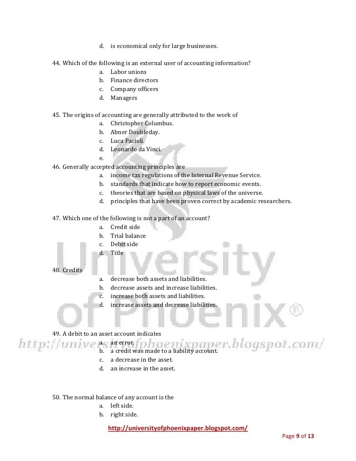 Acc 280 final exam 1) the accounting process is correctly ...