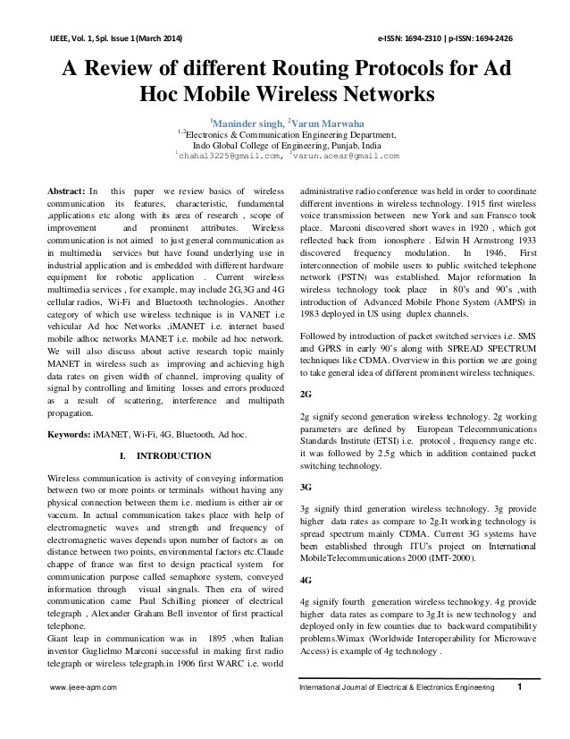 A Review Of Different Routing Protocols For Ad Hoc Mobile