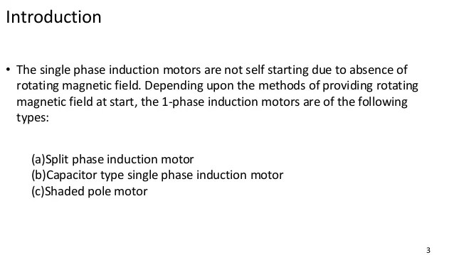 Types Of Single Phase Induction Motor