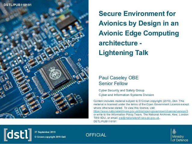 Digital Security By Design Secure Environment For Avionics