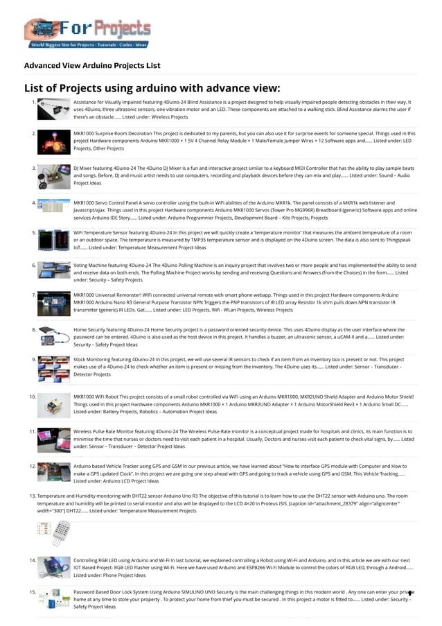 Advanced View Arduino Projects List Use Arduino For Projects 04 Pdf - Download High Quality Minimal Image | Ultra HD