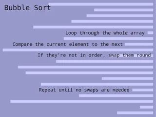 Bubble Sort Algorithm Watch Once Forget Never Sorting Algorithms In - Gorgeous Dark Pattern - Full HD