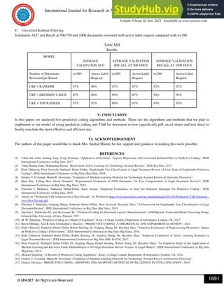 Analysing Predictive Coding Algorithms For Document Review Pdf - Minimal Background Collection - Retina Quality