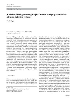 Pdf A New Multi Threaded And Interleaving Approach To Enhance String Matching For Intrusion - Minimal Arts - Classic Mobile Collection