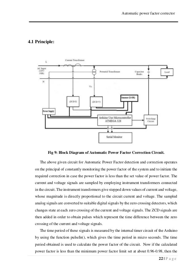 Automatic Power Factor Corrector Using Arduino Report