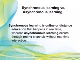Asynchronous Learning Vs Synchronous Learning Pdf