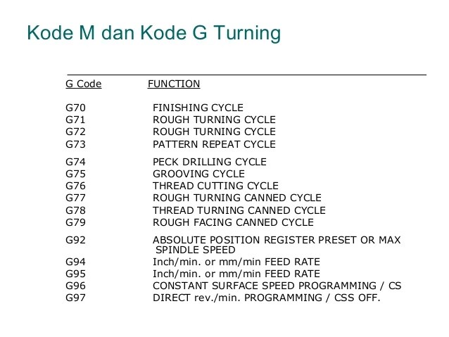 Commands that will cause the cnc to stop executing include m01 (optional stop), m00 (program stop) and m30 (end of program command). Blog Archives Engcab