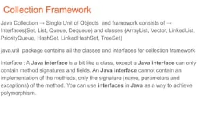 Basic Java, Java Collection Framework And Date Time API | PPT