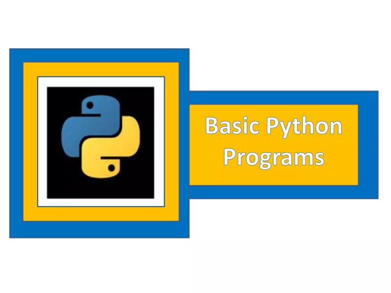 Basic python programs | PPTX