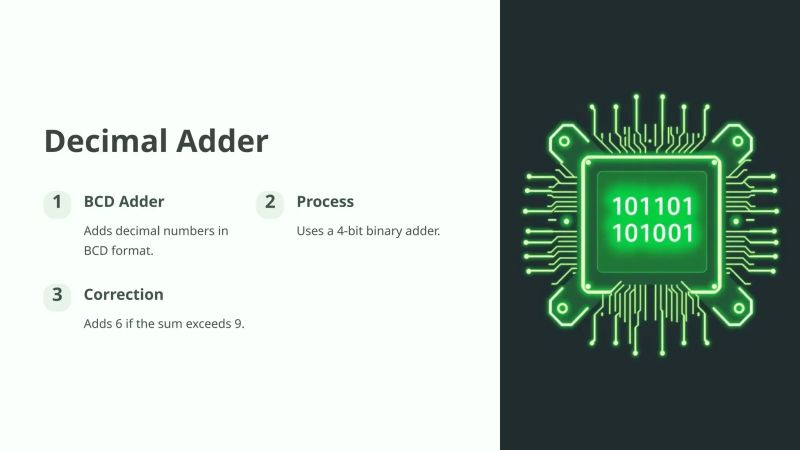 Binary Adder Subtractor Decimal Added Decoder Encoder Multiplexer - Premium Light Image Gallery - High Resolution