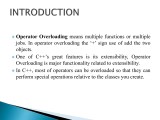 Binary Operator Overloading Ppt