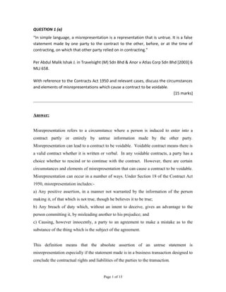 Cara menjawab soalan dan jawapan problem law299 nashwa zeehan binti mohammad iskandar 2018210708 question the legal issues is. Assignment Business Law Example Of Answer