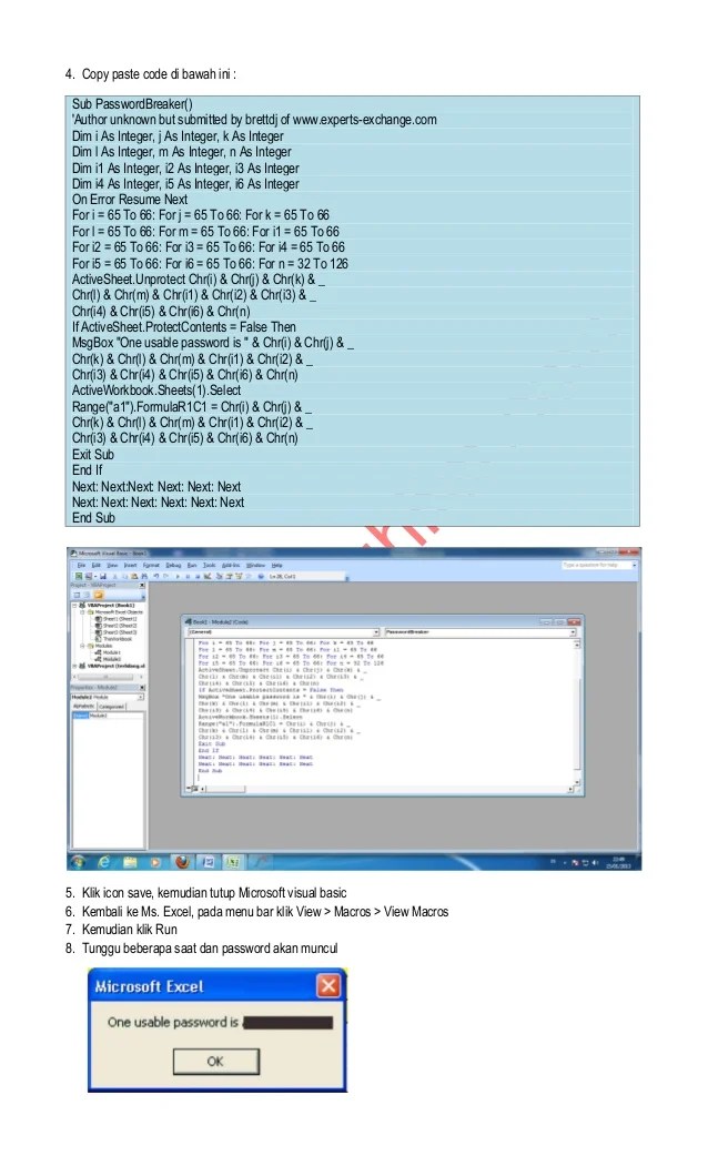 Bobol File Excel Yang Di Protect Sheet 
