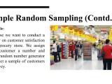 Understanding Sampling Methods Simple Random Sampling Judgment