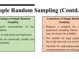 Understanding Sampling Methods Simple Random Sampling Judgment
