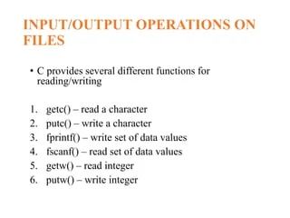 Unit Viii File Handling File Input Output Bca 2nd Semester C Programming Notes Pdf - Best Dark Textures in High Resolution