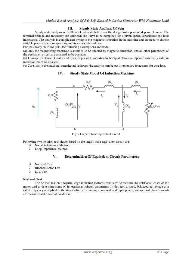 Matlab Based Analysis Of 3 O Self Excited Induction