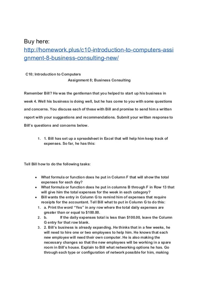 C10 Introduction To Puters Assignment 8 Business Consulting New Intro to psy assignment 8 Intro to Psy assignment 4 example 1 WBS Friends and Family Party Completed BAM223.