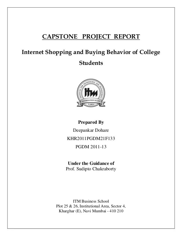 Note all subsequent generation will have no variations. Sample Capstone Paper Apa Format