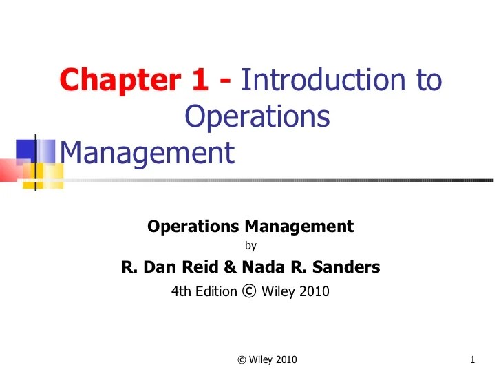 Chapter 3 Product Design Process Selection Operations Management Operations Management 4th Edition.