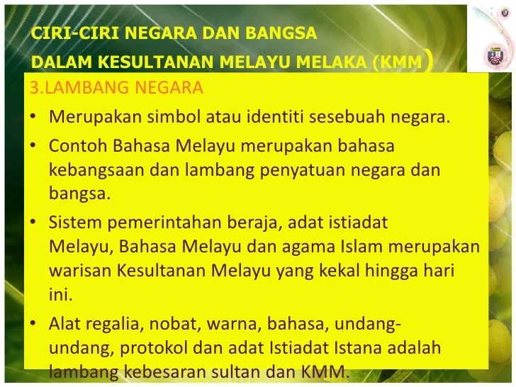 Dalam video ini pelajar dapat belajar tentang Apakah Kepentingan Lambang Kebesaran Kesultanan Melayu Melaka