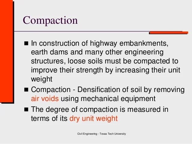 Class 4 Soil Compaction Geotechnical Engineering