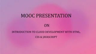 Github Vineetajmani01 Introduction To Cloud Development With Html Css - Premium High Resolution Landscape Designs | Free Download