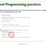 Coding Best Practices | PPS | Programming Languages | Computing