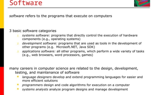 Computer Science Introduction Hardware And Software.ppt