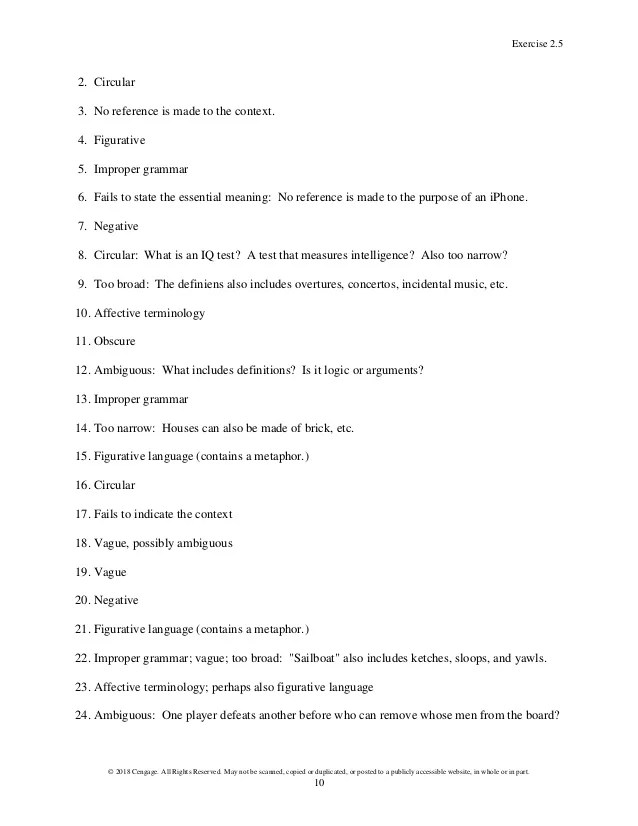 A Concise Introduction To Logic Answers 