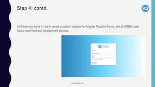Creating Custom Validators On Reactive Forms Using Angular 6 Ppt - High Quality Retina Dark Wallpapers | Free Download