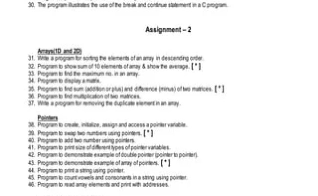 CS291(C Programming) Assignment | PDF
