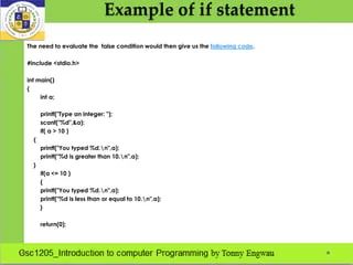 Introduction To Computer Programming C Csc1205 Lec5 Flow Control Ppt - Download Beautiful Dark Illustration | Full HD