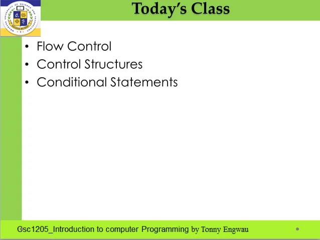 Introduction To Computer Programming C Csc1205 Lec5 Flow Control Ppt - Download Professional Sunset Illustration | High Resolution