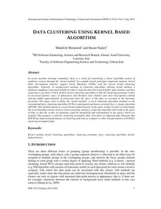 Pdf Robust Kernel Clustering Algorithm For Nonlinear System Identificationdownloads Hindawi - Modern Sunset Wallpaper - Retina