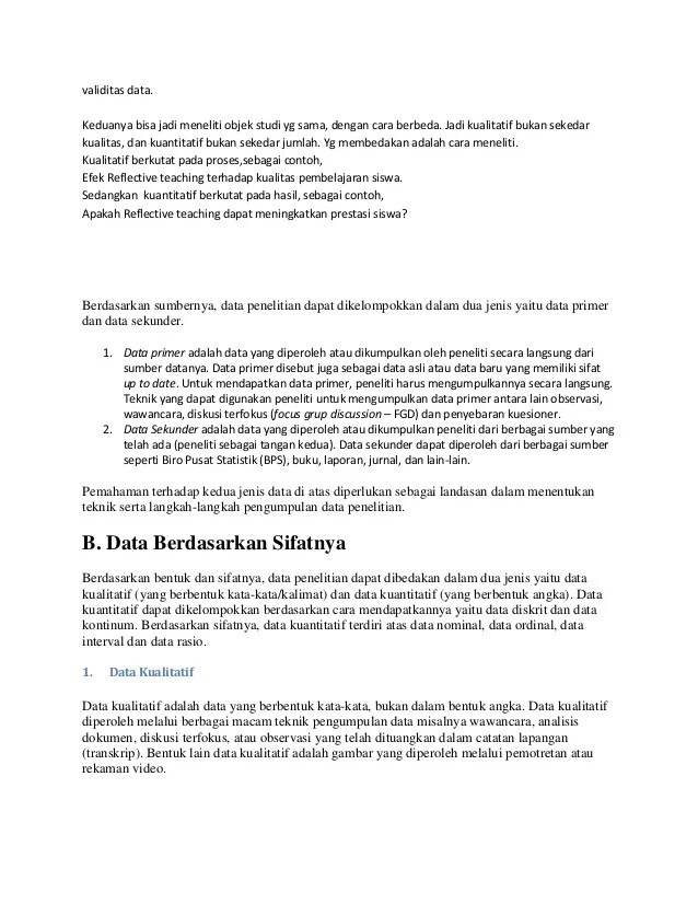 Penelitian kualitatif merupakan suatu proses penyelidikan untuk. Contoh Data Primer Dalam Penelitian Kualitatif - Modif D