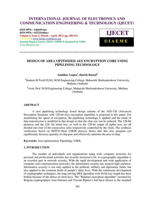 Design Of Area Optimized Aes Encryption Core Using Pipelining Technology Pdf - Beautiful 4K Minimal Arts | Free Download