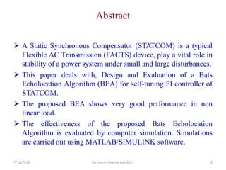 Design Of Self Tuning Pi Controller For Statcom Using Bats Echolocation Algorithm Kumaravel G - Best Landscape Patterns in 4K