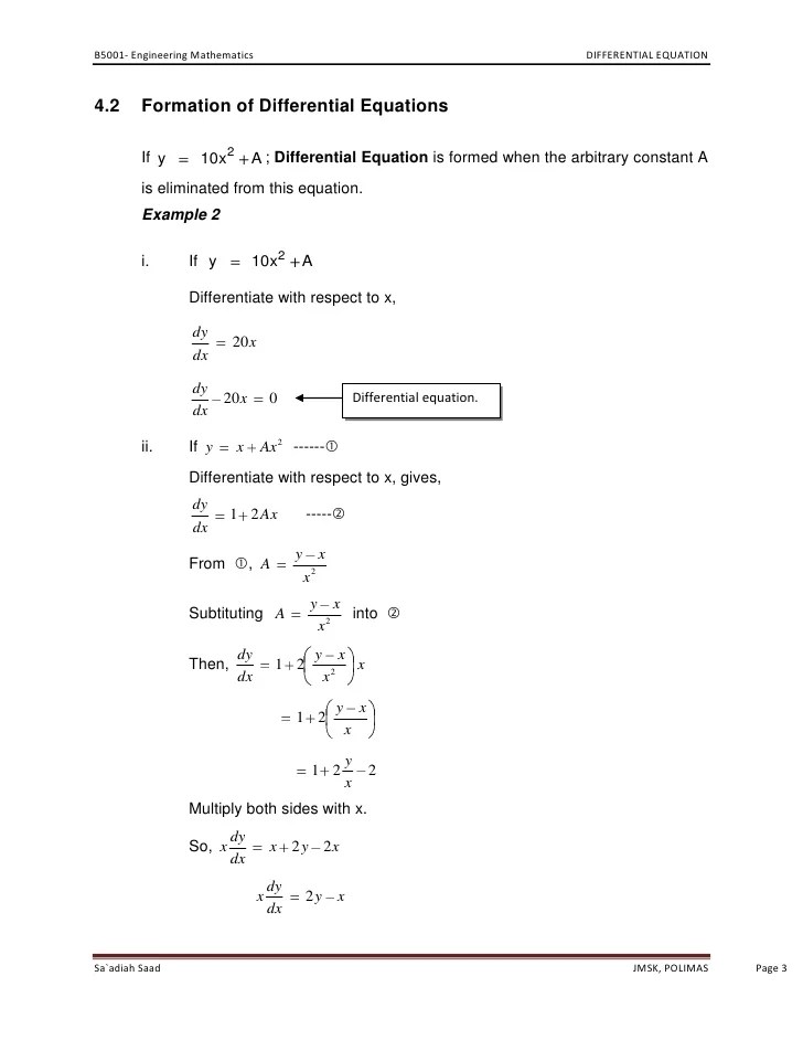 Differential Equation