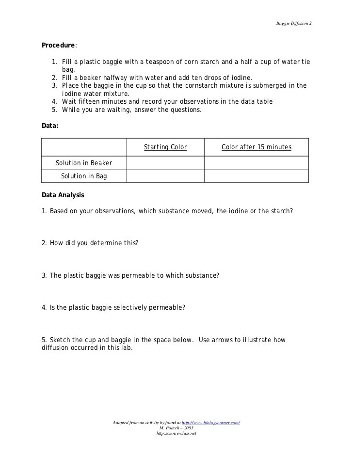 Ap Biology Lab Diffusion And Osmosis Diffusion through a membrane lab answers Flashcards Quizlet.