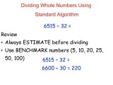 Dividing Using Standard Algorithm Ppt