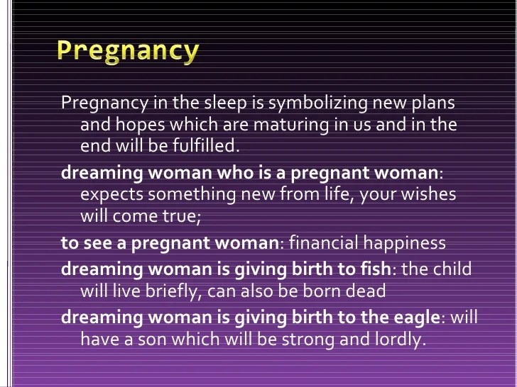 Pregnant dreams meaning