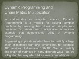 Dynamic Programming Matrix Chain Multiplication Pptx