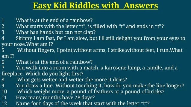 picture Riddles For Kids With The Answer easy kid riddles with answers