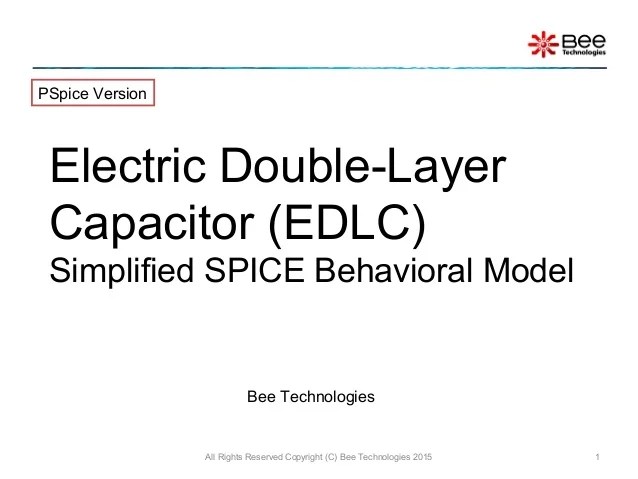 Electric Double Layer Capacitor Edlc Of Simple Model Using