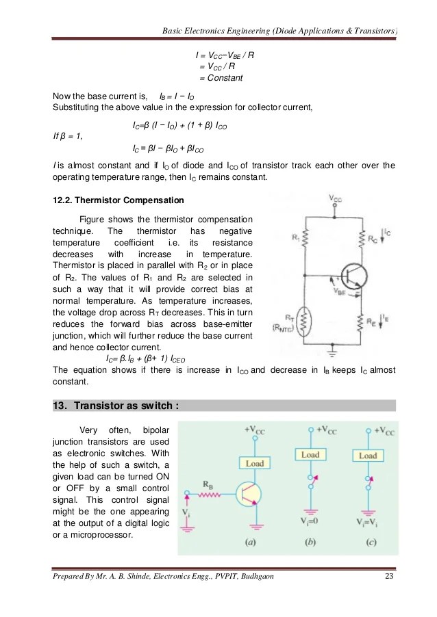 Diode Applications Transistor Basics