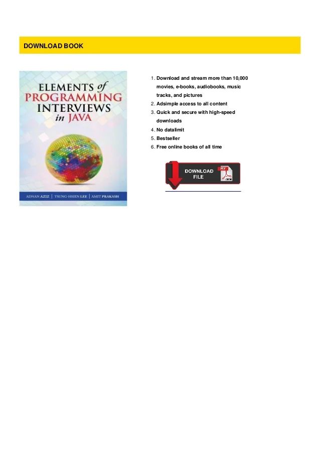 Pdf Elements Of Programming Interviews The Insiders Guide Android - Full HD Light Patterns for Desktop